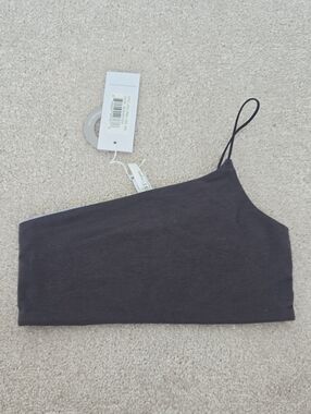 Skin One-Shoulder Black Camisole